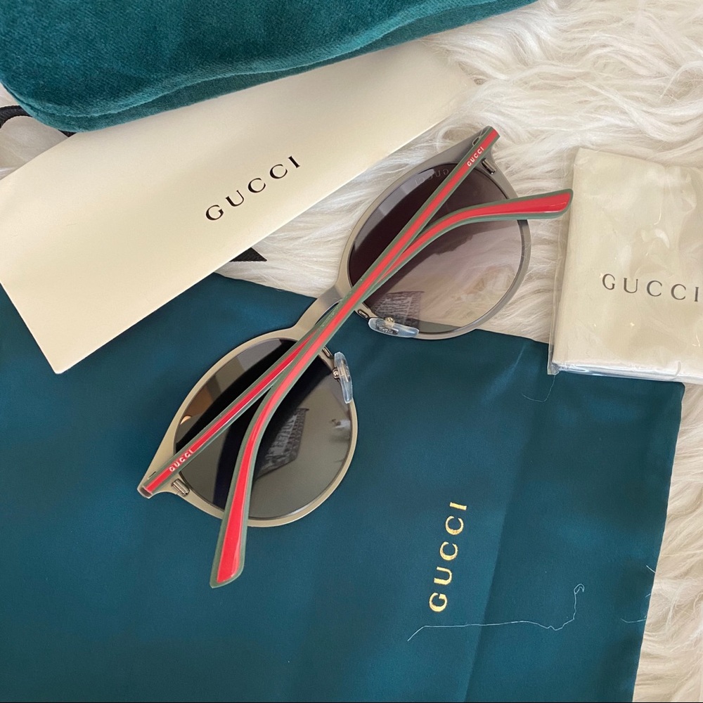 Authentic Gucci 52 mm retro round sunglasses - Picture 4 of 14